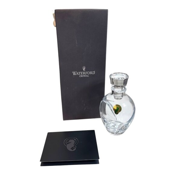 Waterford Siren Crystal Glass Perfume Bottle 5" Vintage w/ Stopper Original Box